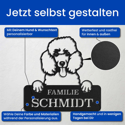 Hund auf Schild -  Hunde Schild