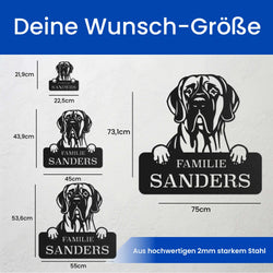 Hund auf Schild -  Hunde Schild