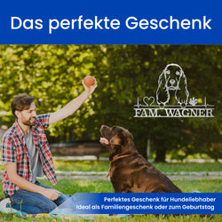 Hund mit Pfoten -  Hunde Schild