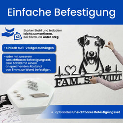 Hund mit Pfoten -  Hunde Schild