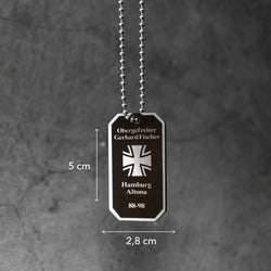 Eisernes Kreuz Dog Tag (Schwarz)