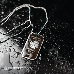 Eisernes Kreuz Dog Tag (Schwarz)