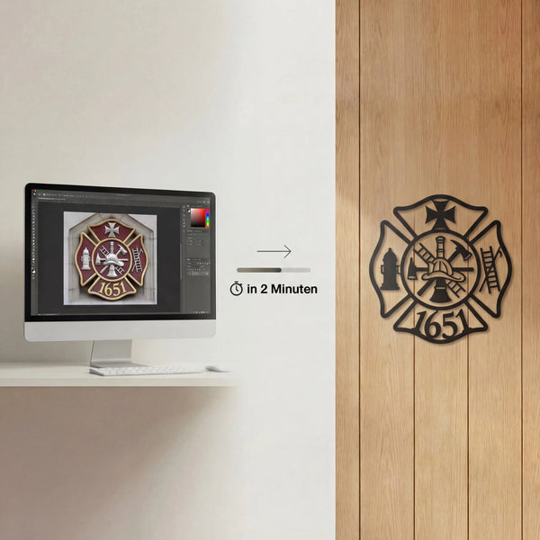 Dein Wunsch-Feuerwachen Schild Steelmonks