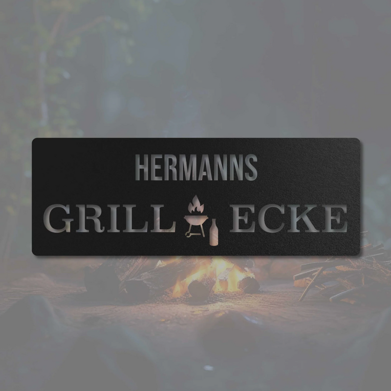 Grillen – Schilder aus Stahl von Steelmonks