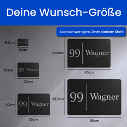 Modernes Nummern und Namensschild -  Hausnummer