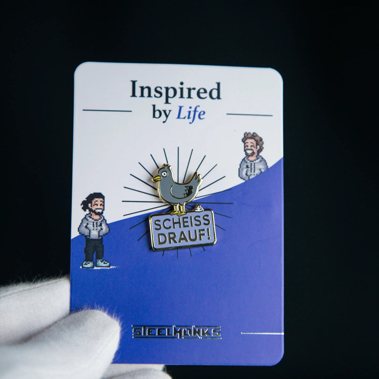 Lustige Freizeit Anstecker Steelmonks