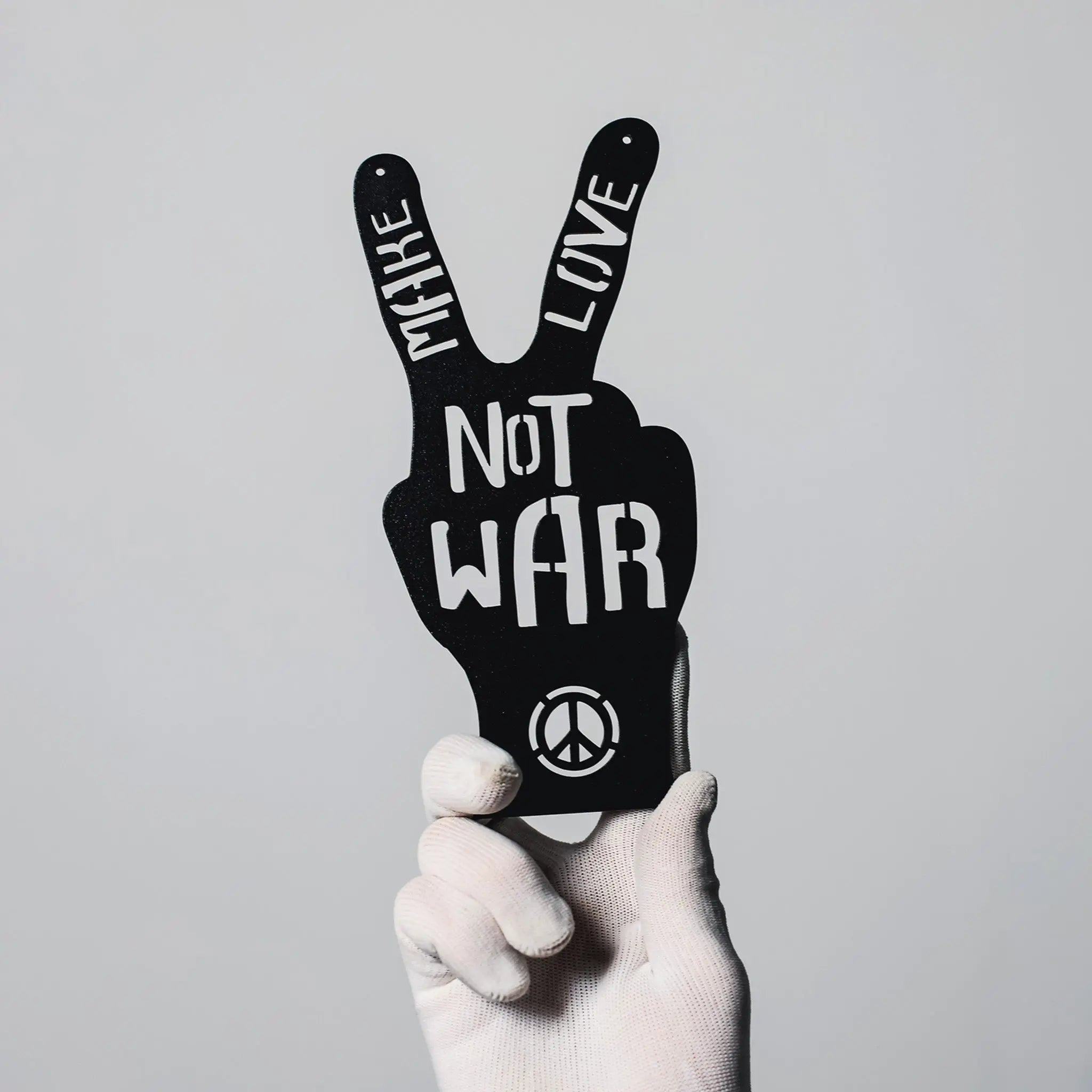 Make Love Not War -  "Peace" Schild