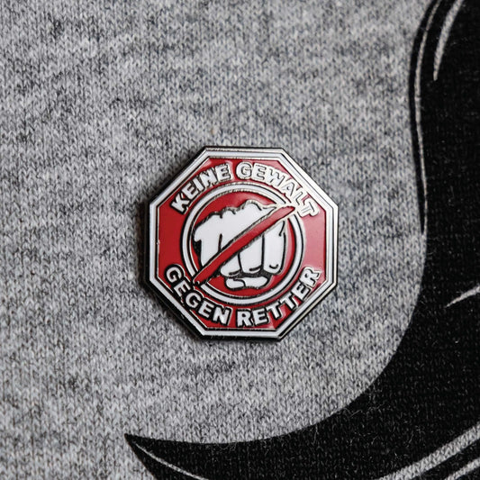 "Keine Gewalt Gegen Retter" Anstecker Steelmonks