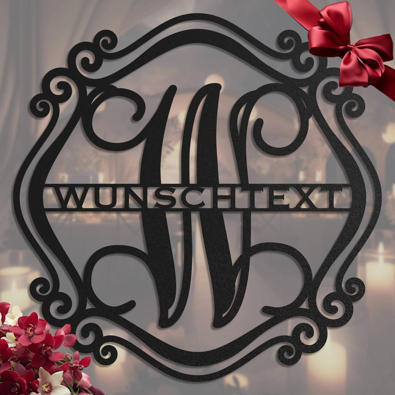Monogramm im Oval -  Monogramm – Schilder aus Stahl von Steelmonks