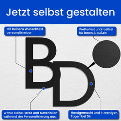 2 Buchstaben Modern -  Monogramm