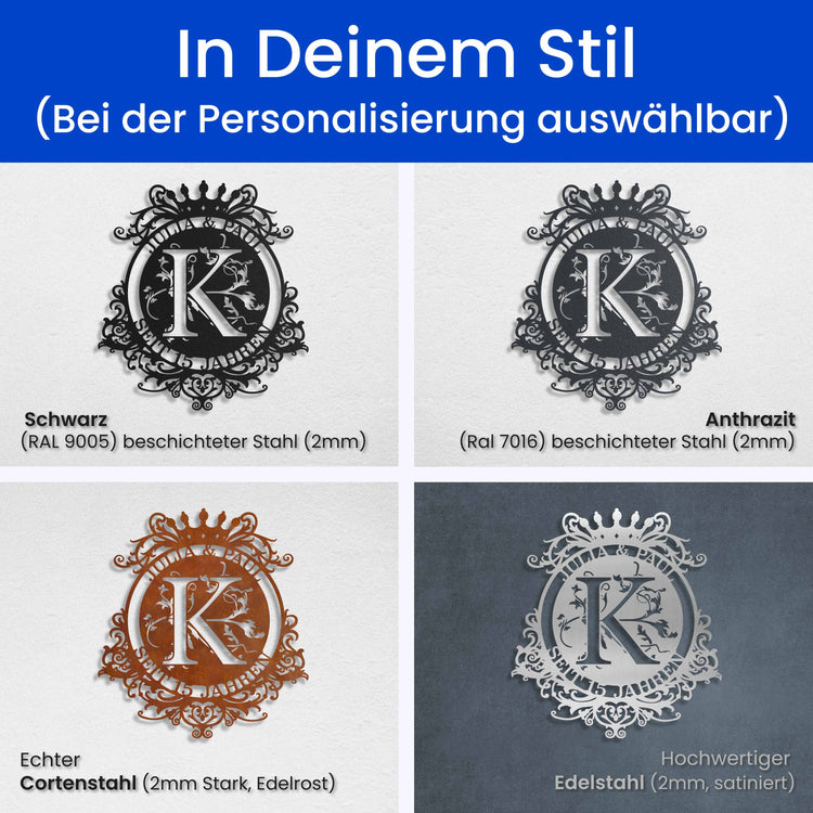 Monogramm mit Krone -  Monogramm