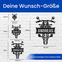 Motorrad mit Text (Vorne) -  Motorrad Schild