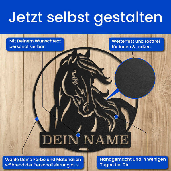 Pferde Portrait -  Pferde Schild