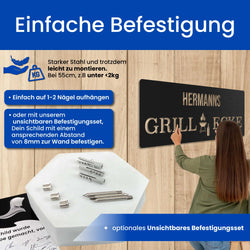 Modernes Grillschild -  Grillschild