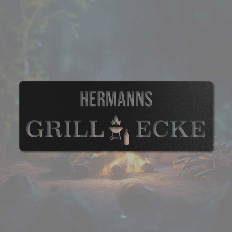 Modernes Grillschild