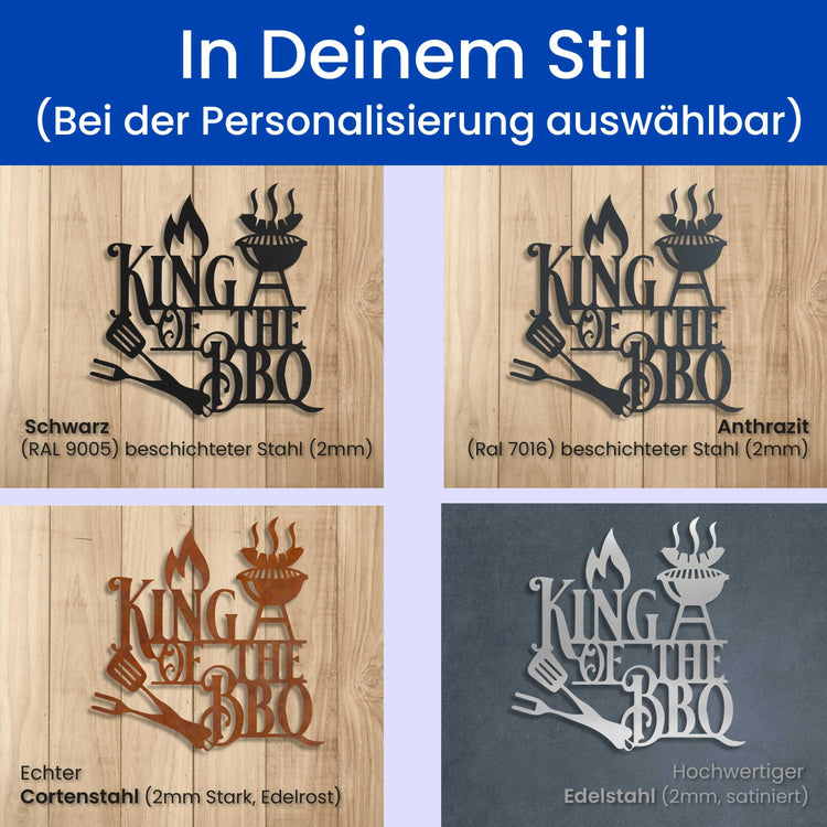 King of the BBQ -  Grillschild