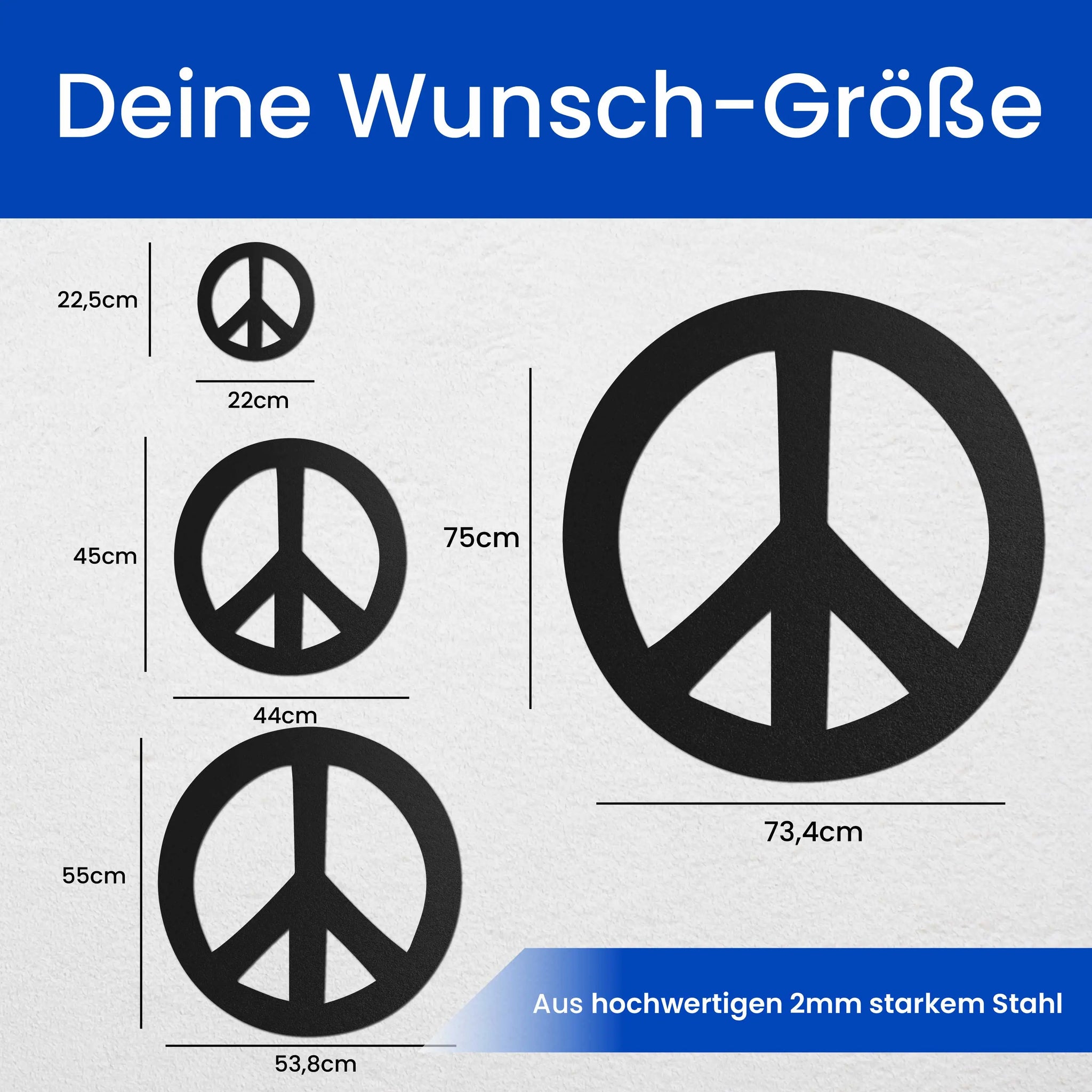 Peace Zeichen -  "Peace" Schild