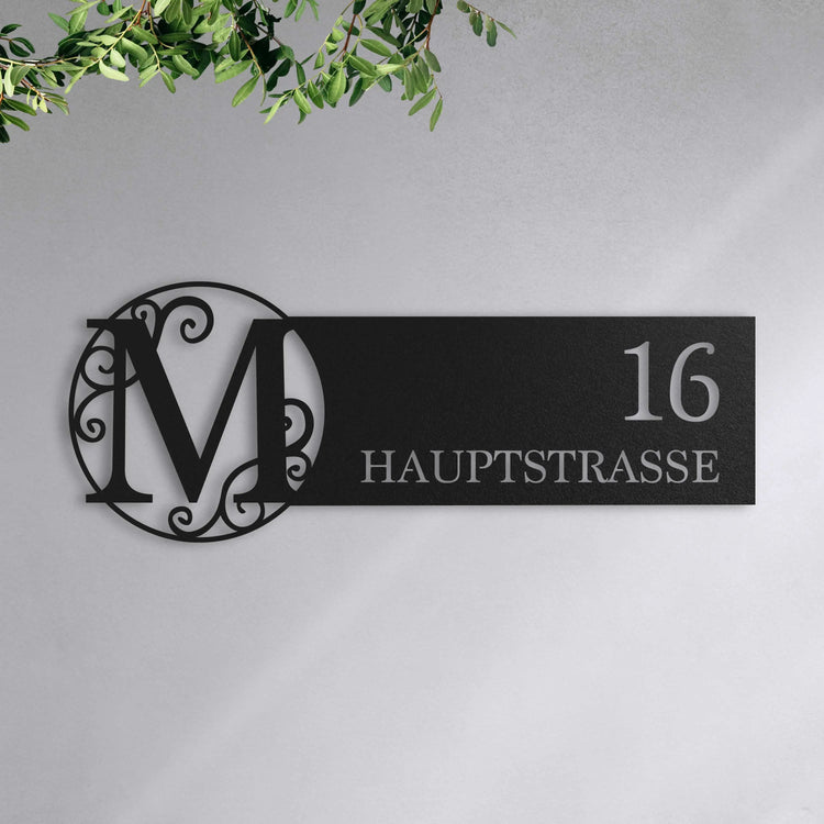 Monogramm Straßenschild