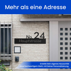 Moderne Nummer auf Straße -  Straßenschild