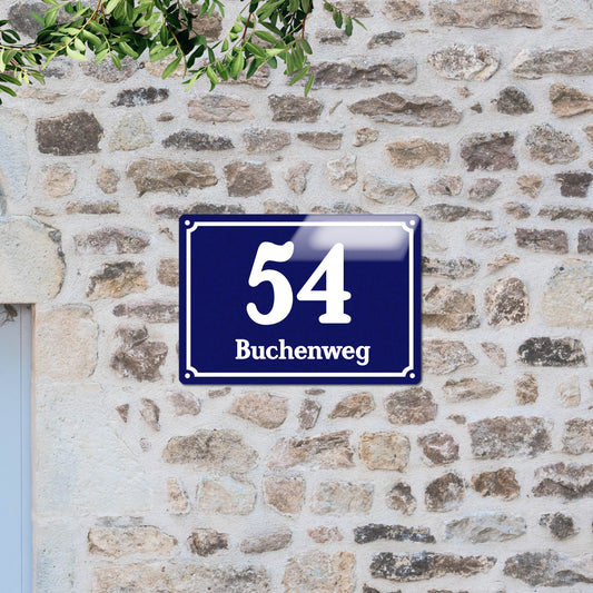 Emaille Wiener Norm Hausnummernschild 23x33 cm