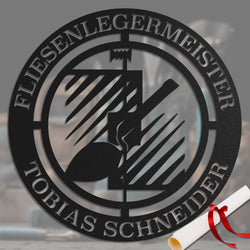 Fliesenleger -  Zunft-Schilder