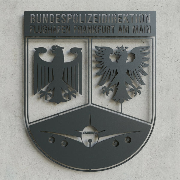 Behörden-Wappenschild mit Originalschrift