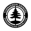 Rundes Vereinslogo-Schild Turnverein Grindel – Ehrenmitglied Simon Lutz Steelmonks
