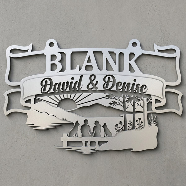Banderolen-Wandschild BLANK – David & Denise