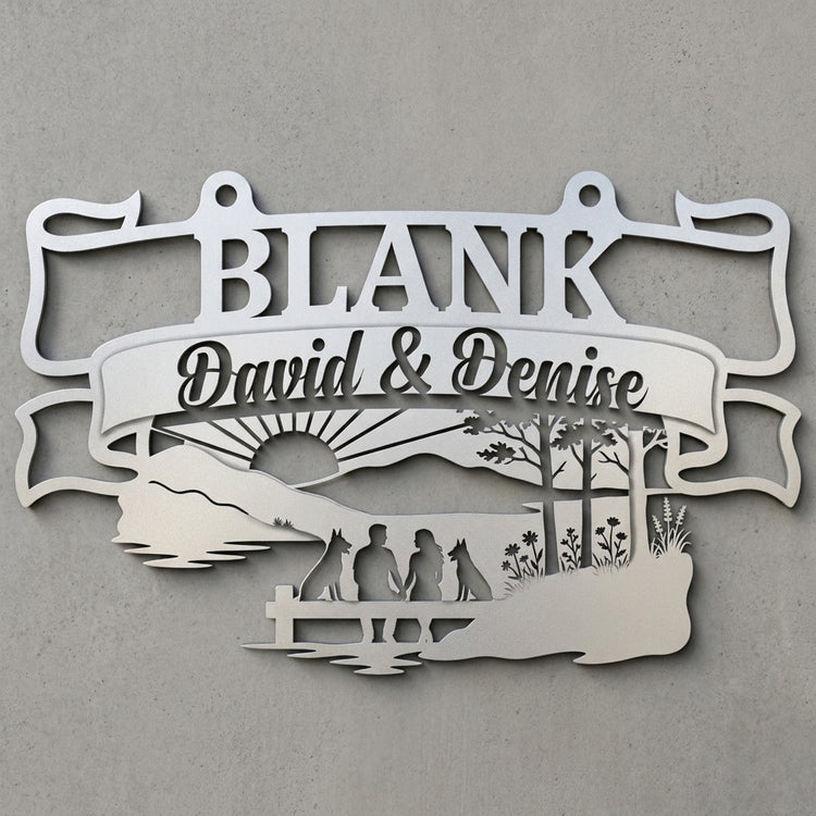 Banderolen-Wandschild BLANK – David & Denise
