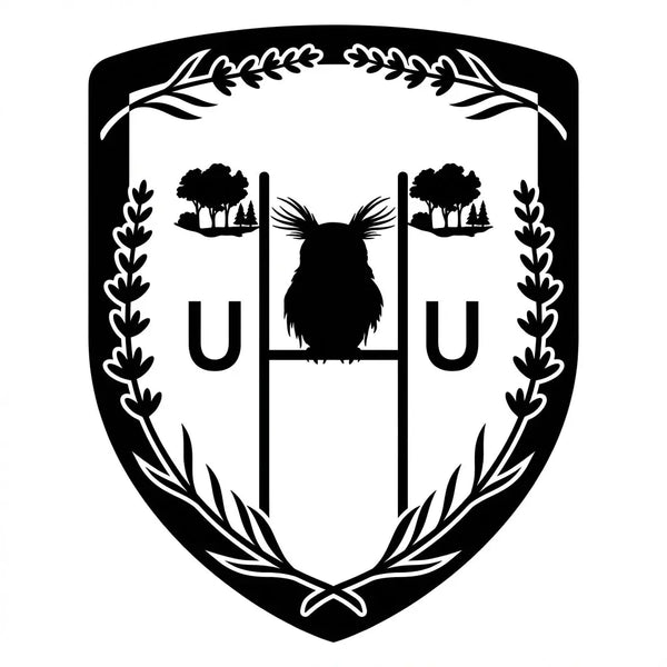 Wappen-Wandschild mit Lavendelrand Steelmonks