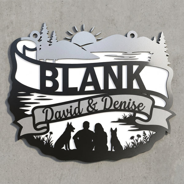 Banderole-Schriftzug BLANK – David & Denise