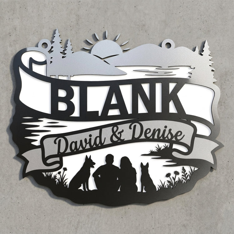 Banderole-Schriftzug BLANK – David & Denise