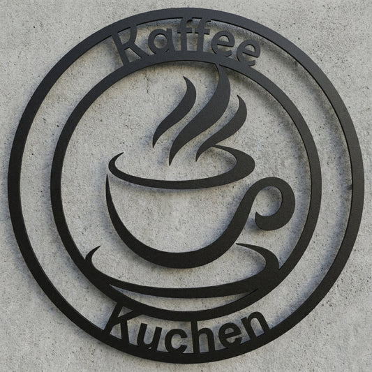 Rundschild Kaffee & Kuchen