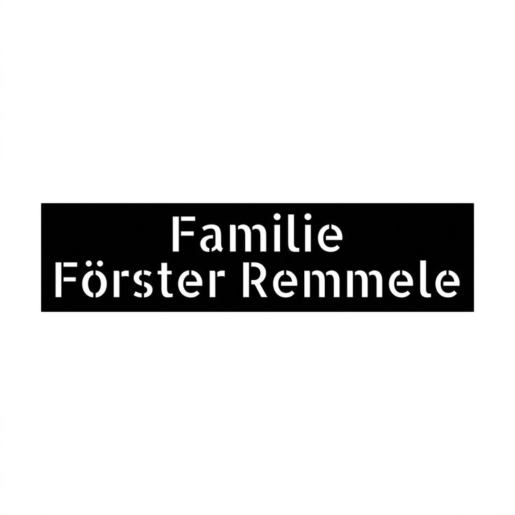 Rechteck-Wandschild Familie Förster Remmele