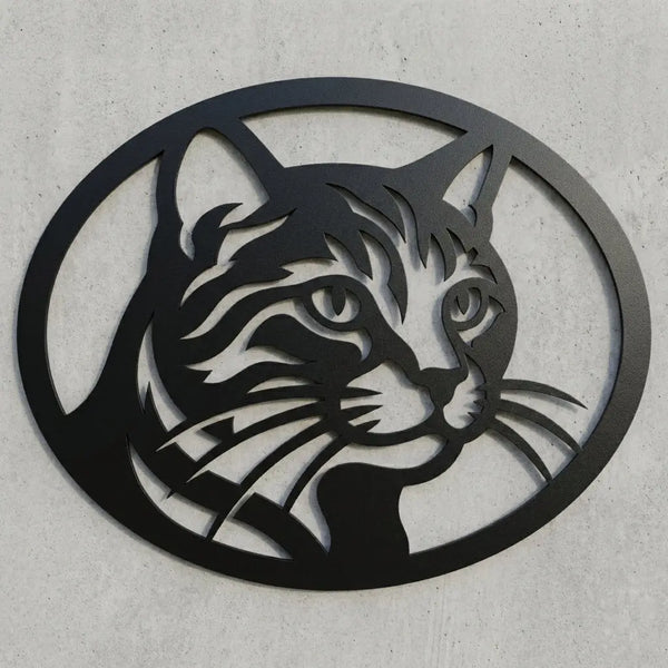 Ovales Katzen-Emblem – Große Schnurrhaare Steelmonks