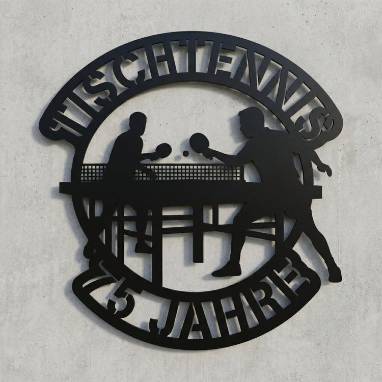 Tischtennis 75 Jahre – Wandschild