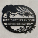 Ovales Landhaus-Wandschild – Landhaus Friedl