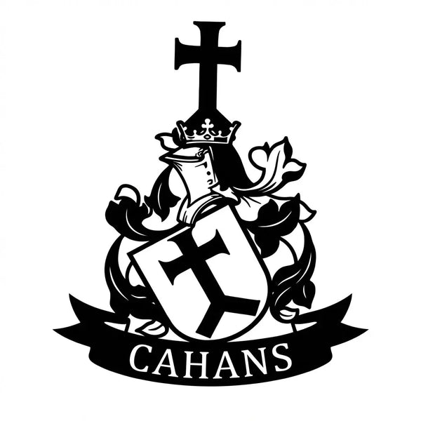Wandschild Familienwappen CAHANS Steelmonks