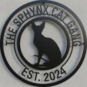 Rundes Doppelkreis-Emblem – Sphynx Cat Gang