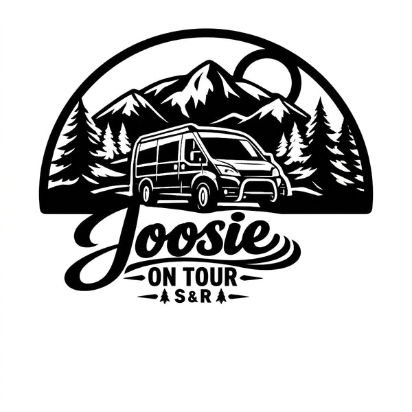 Wandschild Camper Joosie – Berge & Wald