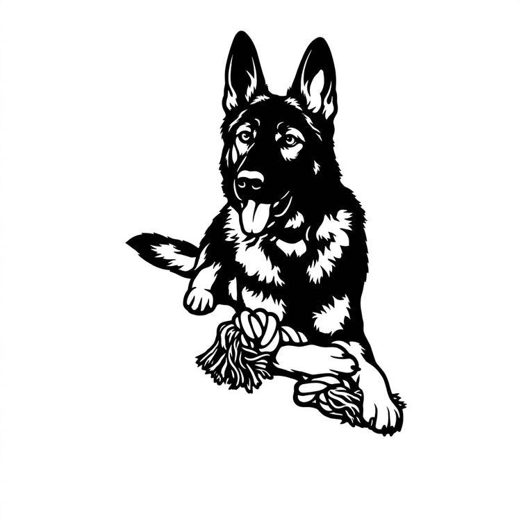 Hundekontur Silhouetten-Wandschild