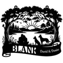 Baumkrone-Wandschild mit Schriftrolle – BLANK