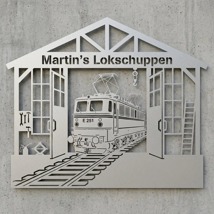 E‑Lok E251 Lokschuppen Wandschild