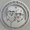 Ovales Partnerschild Yvonne & Martin