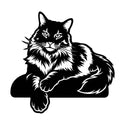 Katzen-Silhouette Wandschild Steelmonks
