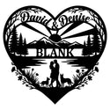 Herz-Wandschild Paar mit Malinois – David & Denise, BLANK