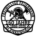 Feuerwehr-Wappenschild Blankenhain – 160 Jahre (1866–2026)