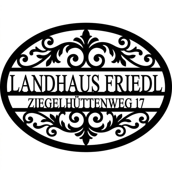 Ovales Hausschild Landhaus – Landhaus Friedl