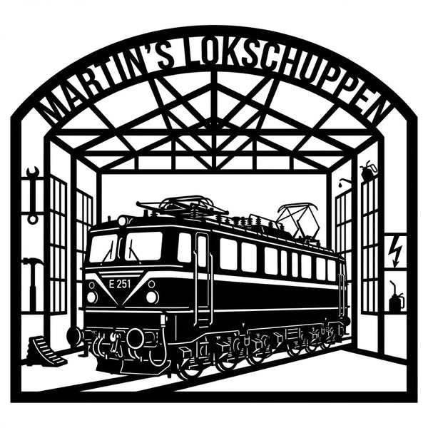 Martin’s Lokschuppen – E 251 Wandschild Steelmonks