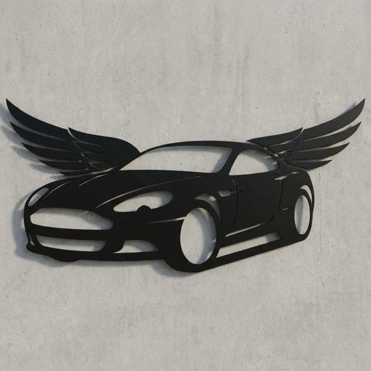 Geflügeltes Auto Emblem – Wandschild Steelmonks